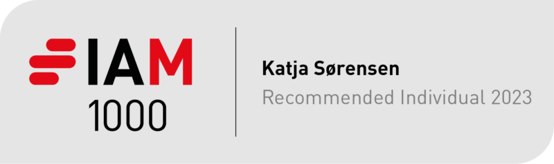Badge from IAM Patent 1000 - Recommended Individual 2023 - Kim Wagner