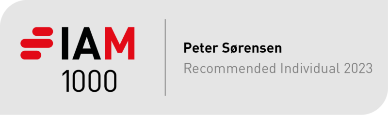 Badge from IAM Patent 1000 - Recommended Individual 2023 - Per Jorgen Nygreen
